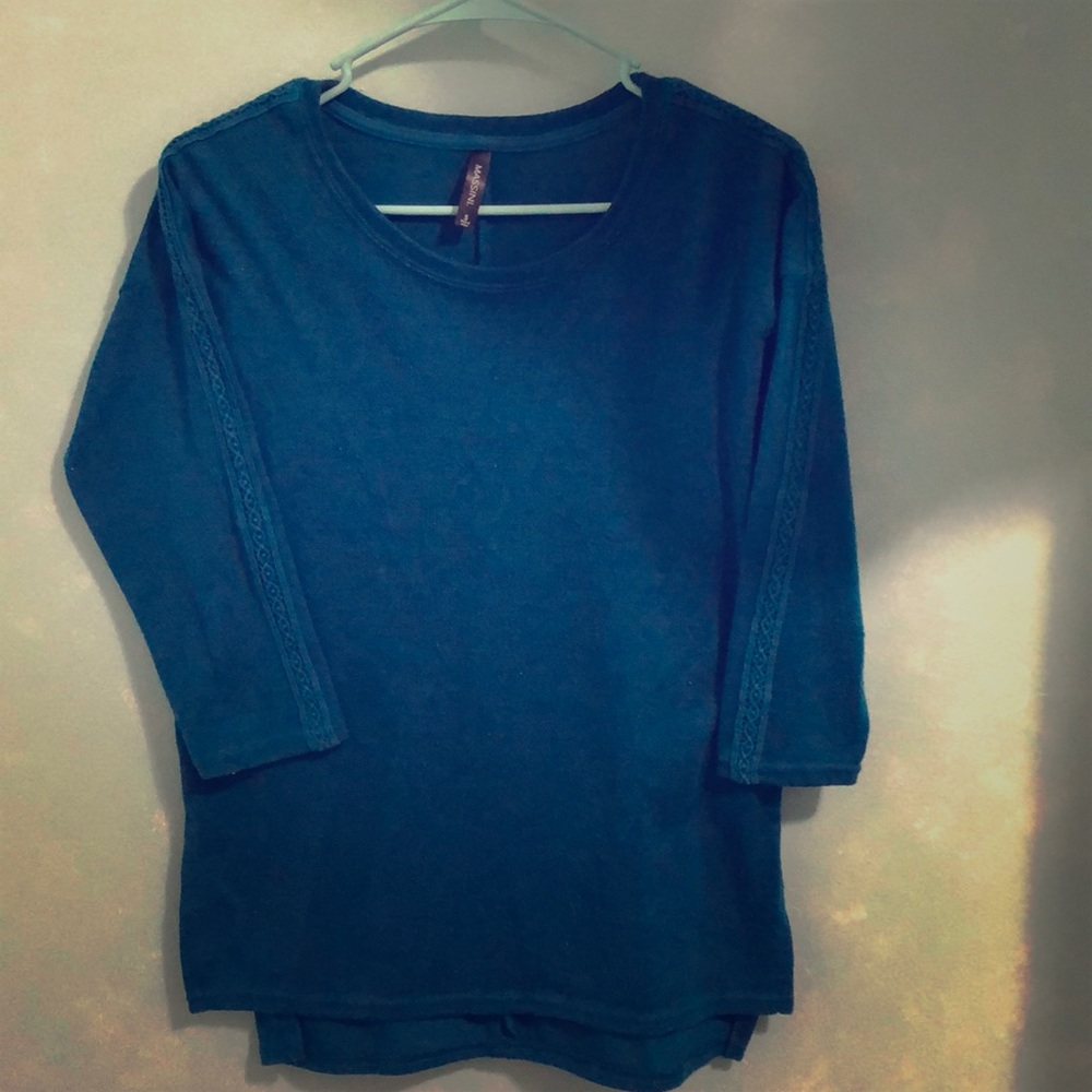 Teal 3/4 length sleeve sweater